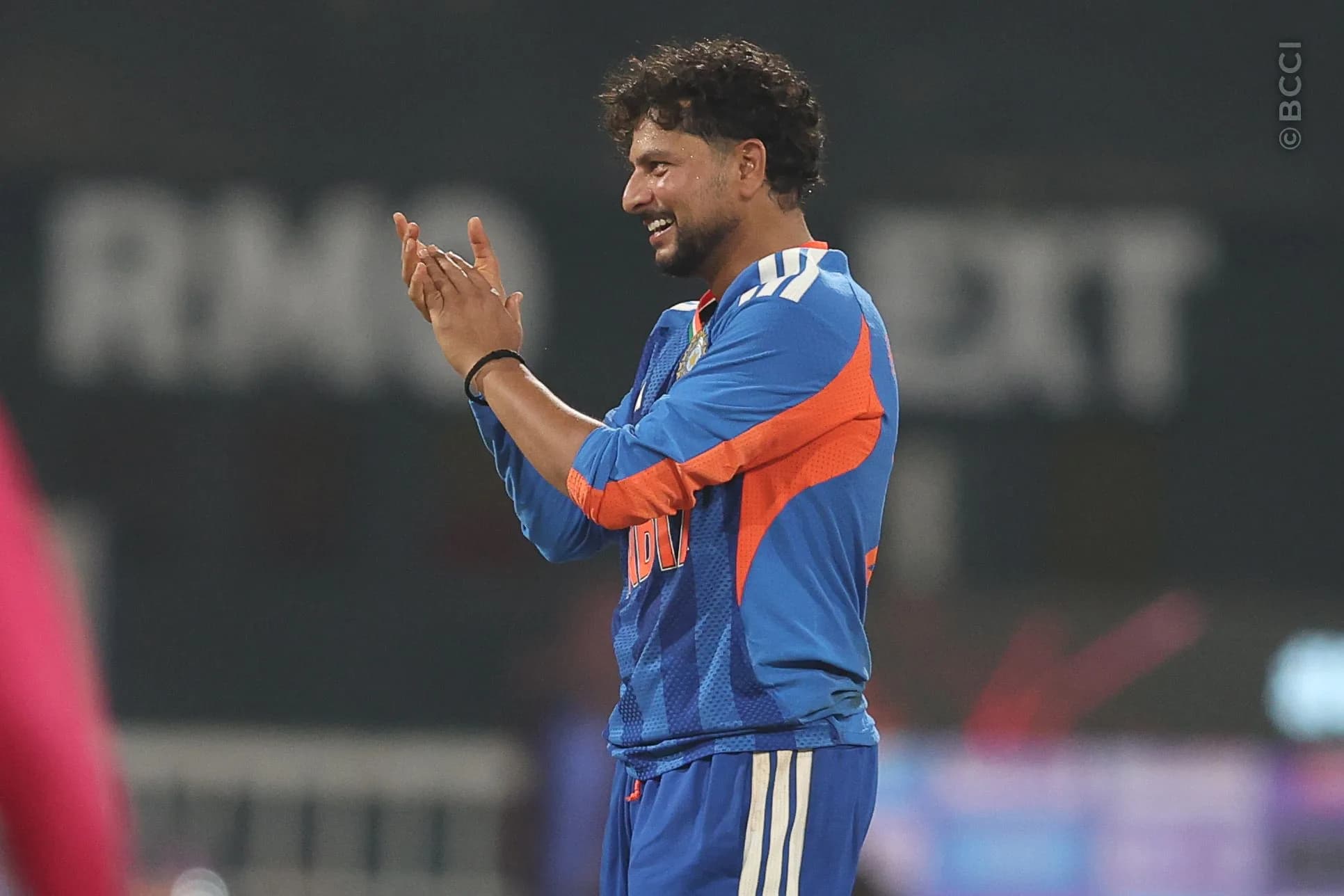 Kuldeep Yadav of India celebrates the wicket of Matthew Forde of West Indies during the 1st T20I match between India and West Indies at the Bharat Ratna Shri Atal Bihari Vajpayee Ekana Cricket Stadium, Lucknow, India on October 6, 2026.Photo: Pankaj Nangia / CREIMAS for BCCI