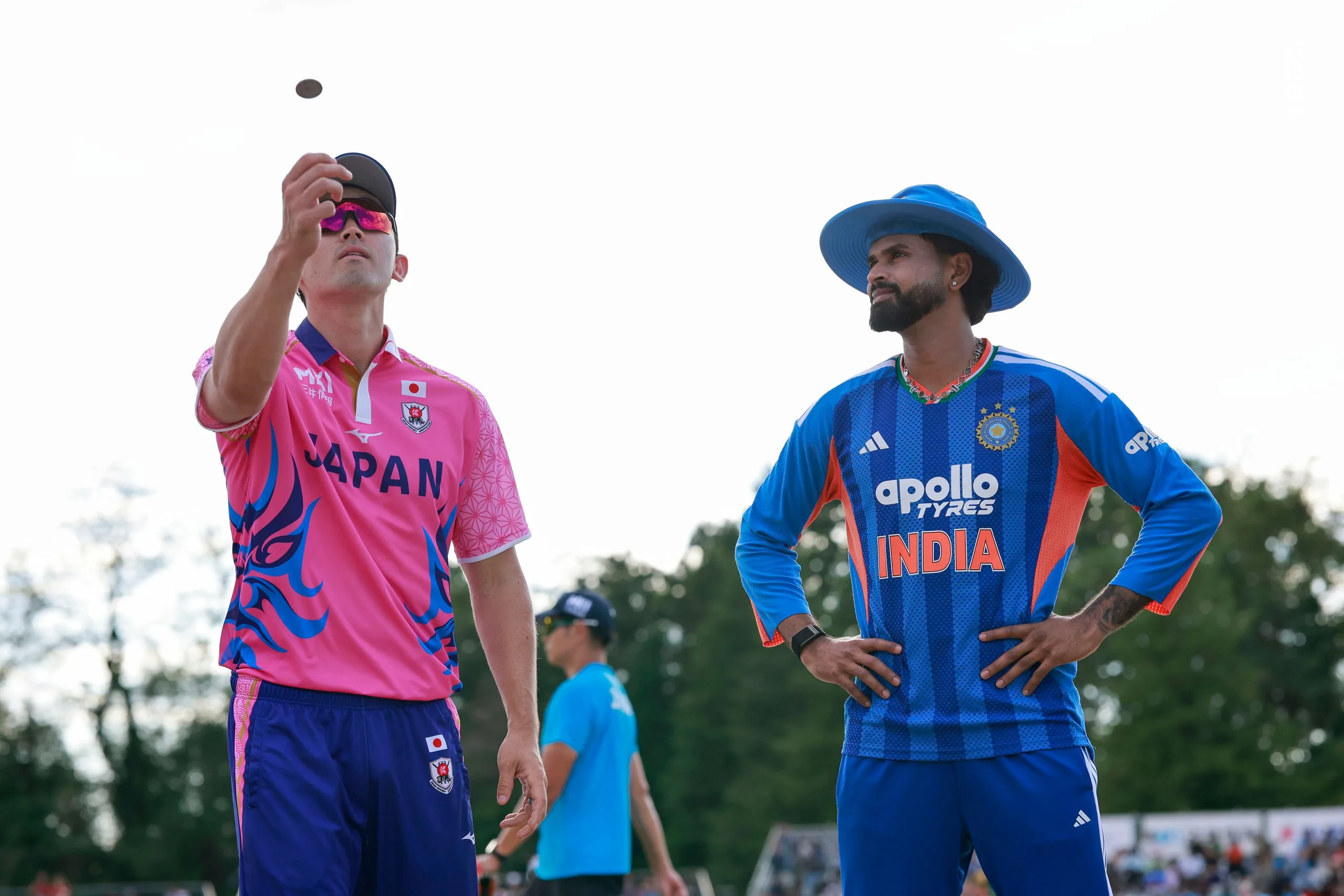 Shreyas Iyer of India at toss during the Only T20I match between Japan and India at Sano Cricket Ground, Sano, Japan, on September 22, 2026.

Photo:  Deepak Malik / CREIMAS for BCCI