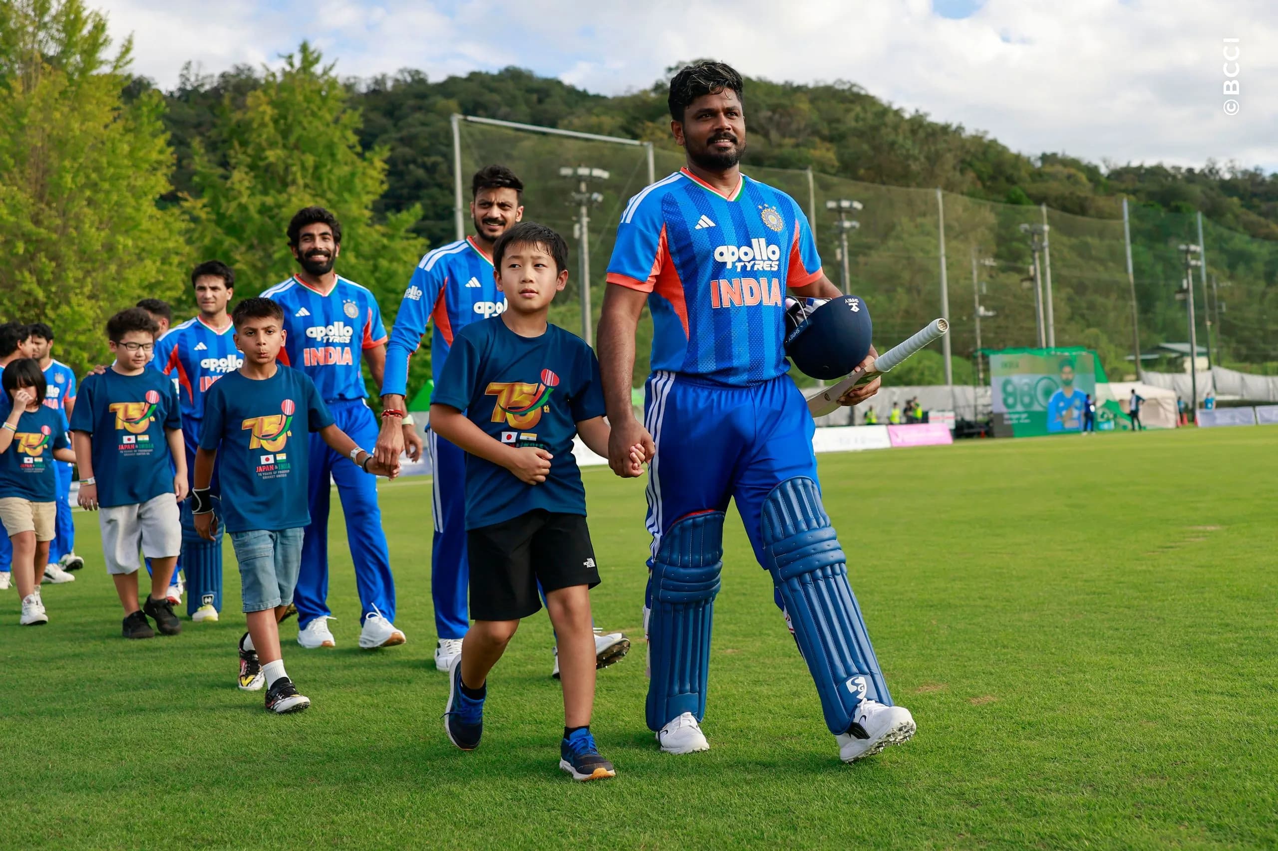 Sanju Samson of India during the Only T20I match between Japan and India at Sano Cricket Ground, Sano, Japan, on September 22, 2026.

Photo:  Deepak Malik / CREIMAS for BCCI