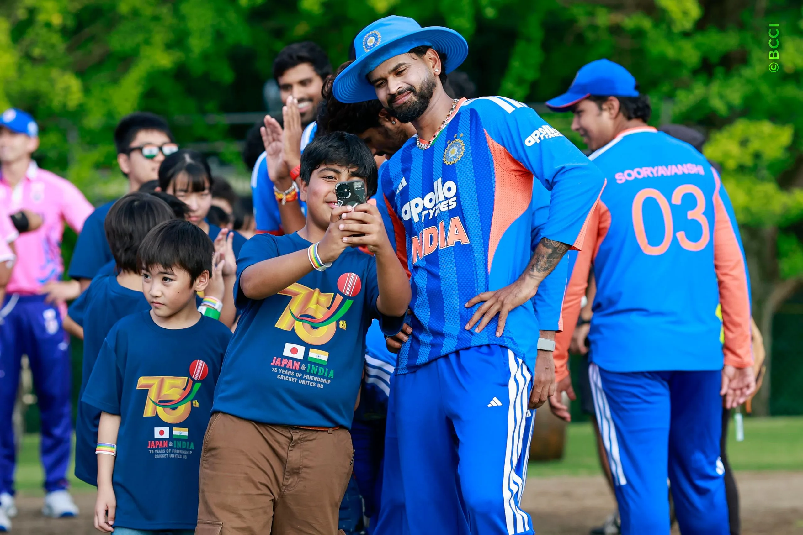 Shreyas Iyer of India during the Only T20I match between Japan and India at Sano Cricket Ground, Sano, Japan, on September 22, 2026.

Photo:  Deepak Malik / CREIMAS for BCCI