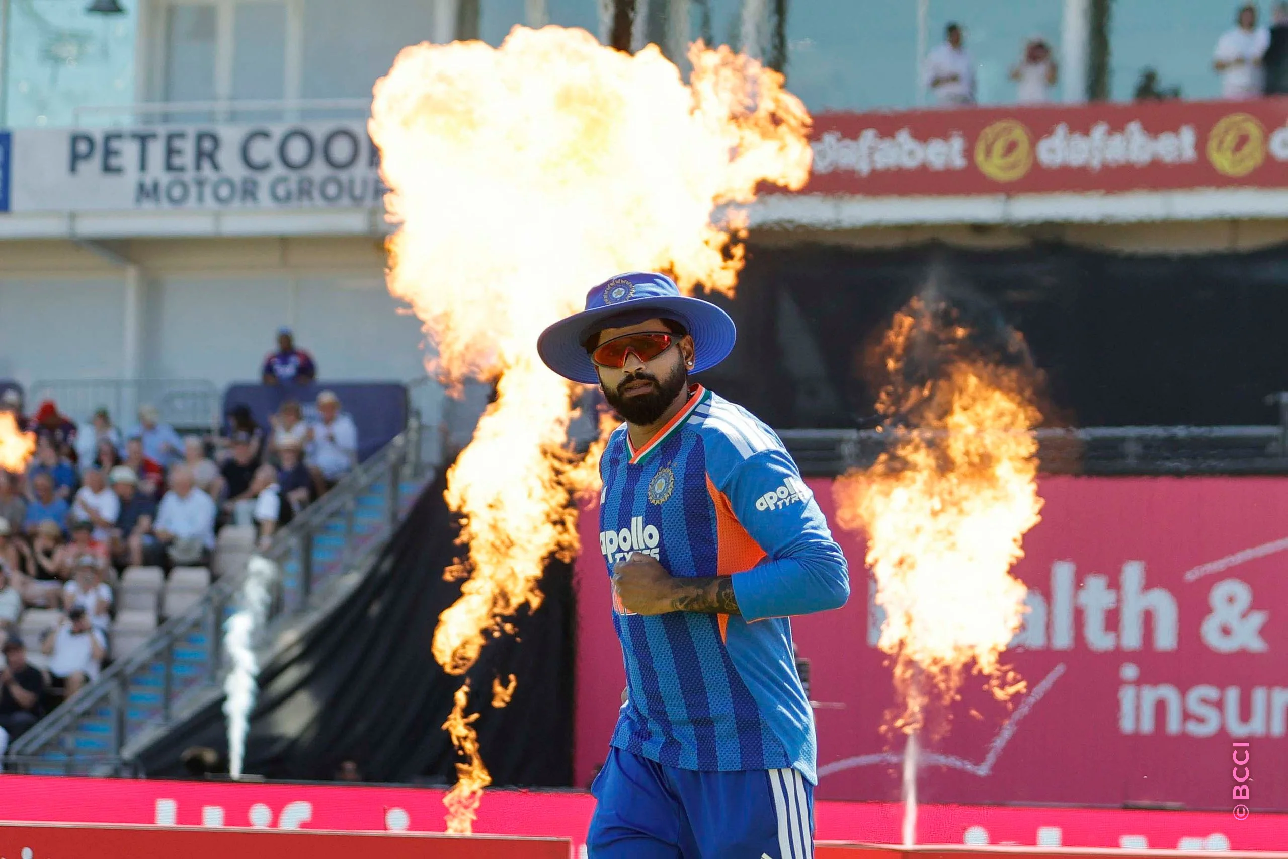 Shreyas Iyer (C) of India during the 5th T20 International match between England and India at The Rose Bowl, Southampton, England on July 11, 2026.Photo: Deepak Malik / CREIMAS for BCCI
