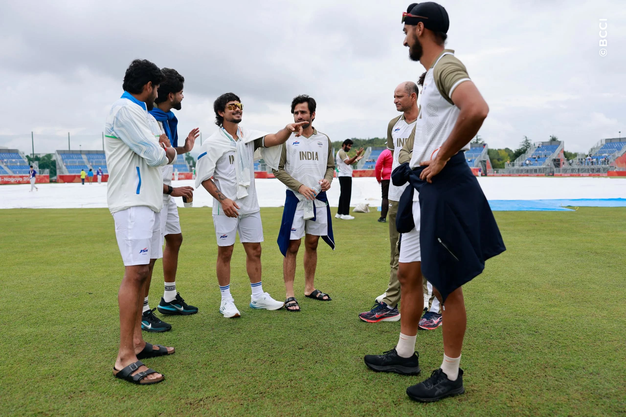 India team players during the Quarter-Final match between the India and the Afghanistan at Korogi Sports Park, Nisshin, Japan, on September 28, 2026.

Photo:  Deepak Malik / CREIMAS for BCCI