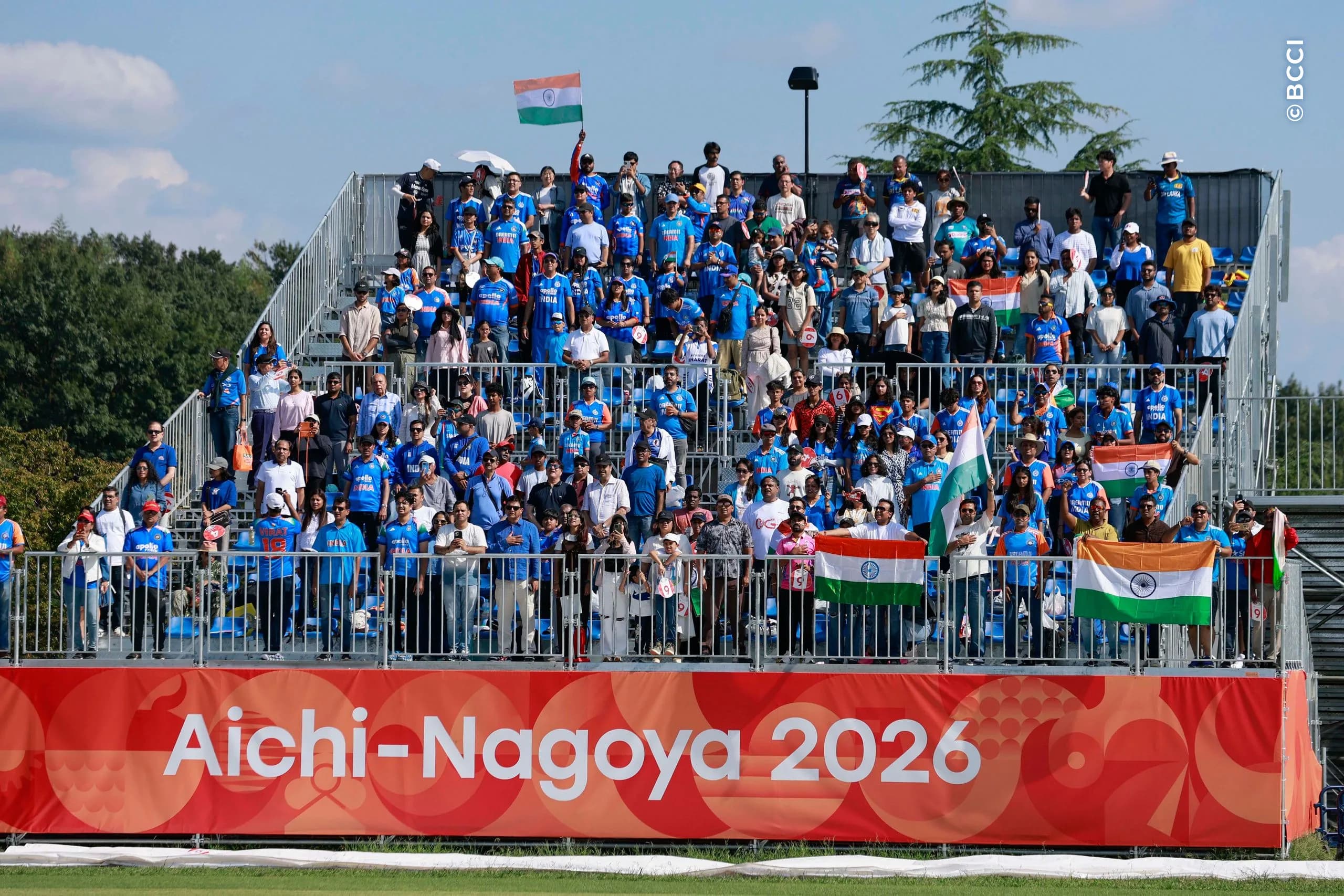 Fans during the Final match between the Pakistan and India at Korogi Sports Park, Nisshin, Japan, on October 3, 2026.Photo:  Deepak Malik / CREIMAS for BCCI