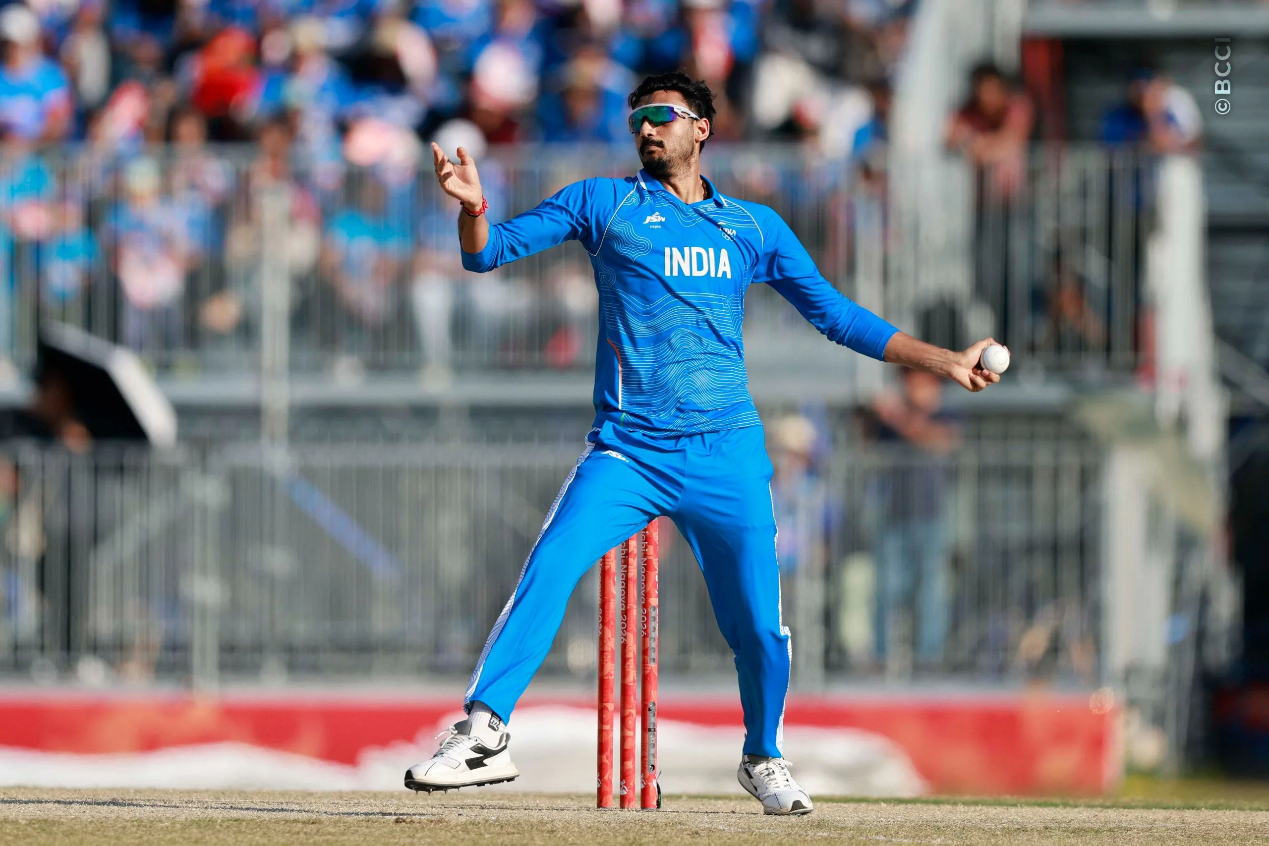 Axar Patel of India during the Final match between the Pakistan and India at Korogi Sports Park, Nisshin, Japan, on October 3, 2026.Photo:  Deepak Malik / CREIMAS for BCCI