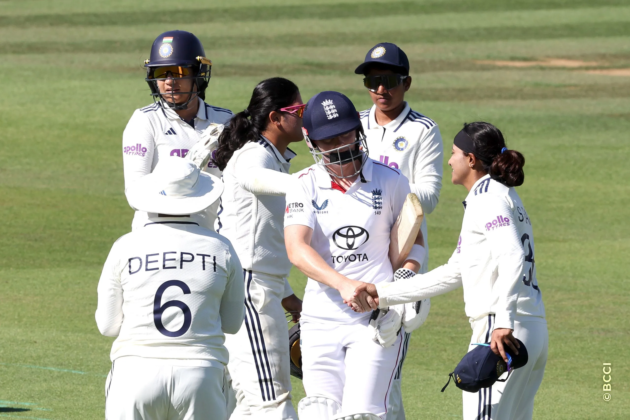 Heather Knight of England makes her way off after being dismissed during Day 3 of the Only Test match between England Women and India Women at Lord's Cricket Ground, London, England, on July 12, 2026.Photo by Pankaj Nangia / CREIMAS for BCCI